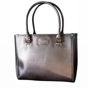 Kate Spade New York Wellesley Quinn Tote in Gun Metal Grey Metallic